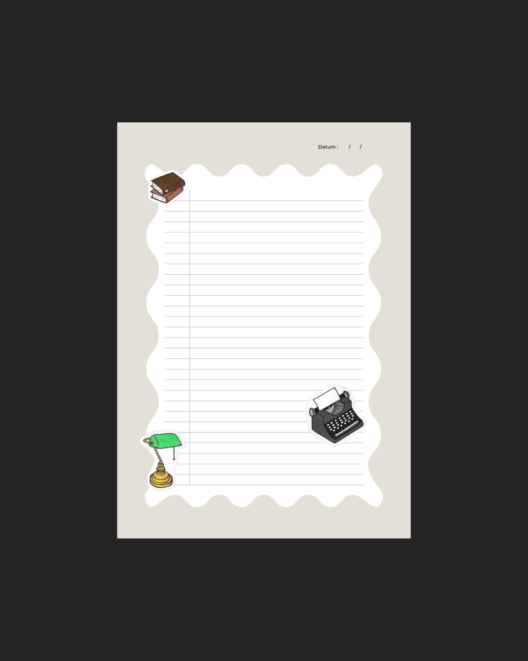 Brevpapper: Skrivkonst (A4 + kuvert)